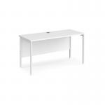 Maestro 25 straight desk 1400mm x 600mm - white H-frame leg, white top MH614WHWH