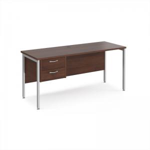 Maestro 25 straight desk 1600mm x 600mm with 2 drawer pedestal -