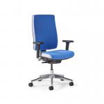 Miku fabric task chair, integrated seat slide, back height adjustment, synchronised mechanism, 2D arms, 5 star base - made to order MKF22