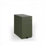 Bisley slimline steel pedestal 300mm wide - olive green MMPN-OG