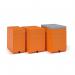 Bisley slimline steel pedestal 300mm wide - orange MMPN-OR