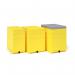 Bisley wide steel pedestal 420mm wide - yellow MMPW-YE