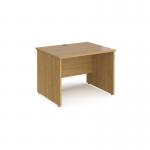 Maestro 25 straight desk 1000mm x 800mm - oak top with panel end leg MP10O