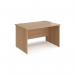 Maestro 25 straight desk 1200mm x 800mm - beech top with panel end leg MP12B