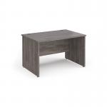 Maestro 25 straight desk 1200mm x 800mm - grey oak top with panel end leg MP12GO