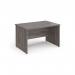 Maestro 25 straight desk 1200mm x 800mm - grey oak top with panel end leg MP12GO