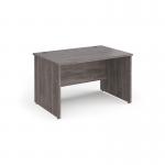Maestro 25 straight desk 1200mm x 800mm - grey oak top with panel end leg
