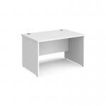 Maestro 25 straight desk 1200mm x 800mm - white top with panel end leg MP12WH