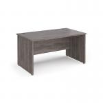 Maestro 25 straight desk 1400mm x 800mm - grey oak top with panel end leg MP14GO
