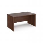 Maestro 25 straight desk 1400mm x 800mm - walnut top with panel end leg MP14W