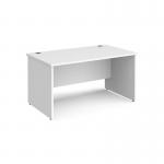 Maestro 25 straight desk 1400mm x 800mm - white top with panel end leg MP14WH