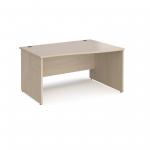 Maestro 25 right hand wave desk 1400mm wide - maple top with panel end leg MP14WRM