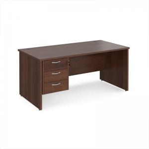 Maestro 25 straight desk 1600mm x 800mm with 3 drawer pedestal -