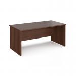 Maestro 25 straight desk 1600mm x 800mm - walnut top with panel end leg MP16W