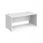Maestro 25 straight desk 1600mm x 800mm - white top with panel end leg MP16WH