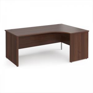 Maestro 25 right hand ergonomic desk 1800mm wide - walnut top with