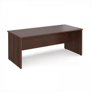 Maestro 25 straight desk 1800mm x 800mm - walnut top with panel end