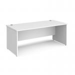 Maestro 25 straight desk 1800mm x 800mm - white top with panel end leg MP18WH