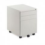 Steel 3 drawer wide mobile pedestal - white MP3-WH