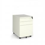 Steel 3 drawer wide mobile pedestal - white MP3-WH