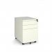 Steel 3 drawer wide mobile pedestal - white MP3-WH