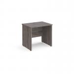 Maestro 25 straight desk 800mm x 600mm - grey oak top with panel end leg MP608GO