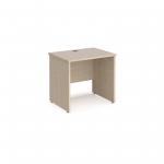 Maestro 25 straight desk 800mm x 600mm - maple top with panel end leg