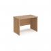 Maestro 25 straight desk 1000mm x 600mm - beech top with panel end leg MP610B