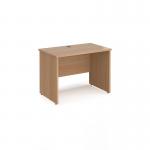 Maestro 25 straight desk 1000mm x 600mm - beech top with panel end leg MP610B
