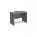 Maestro 25 straight desk 1000mm x 600mm - grey oak top with panel end leg MP610GO