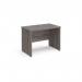 Maestro 25 straight desk 1000mm x 600mm - grey oak top with panel end leg MP610GO