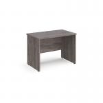 Maestro 25 straight desk 1000mm x 600mm - grey oak top with panel end leg