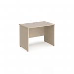 Maestro 25 straight desk 1000mm x 600mm - maple top with panel end leg