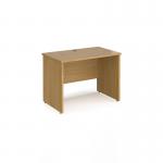 Maestro 25 straight desk 1000mm x 600mm - oak top with panel end leg MP610O