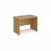 Maestro 25 straight desk 1000mm x 600mm - oak top with panel end leg MP610O