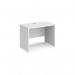 Maestro 25 straight desk 1000mm x 600mm - white top with panel end leg MP610WH