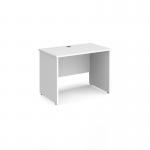 Maestro 25 straight desk 1000mm x 600mm - white top with panel end leg MP610WH