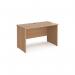 Maestro 25 straight desk 1200mm x 600mm - beech top with panel end leg MP612B