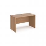 Maestro 25 straight desk 1200mm x 600mm - beech top with panel end leg MP612B