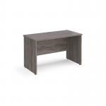 Maestro 25 straight desk 1200mm x 600mm - grey oak top with panel end leg MP612GO