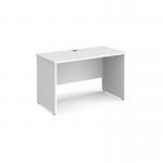 Maestro 25 straight desk 1200mm x 600mm - white top with panel end leg
