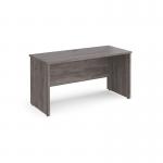 Maestro 25 straight desk 1400mm x 600mm - grey oak top with panel end leg