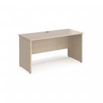 Maestro 25 straight desk 1400mm x 600mm - maple top with panel end leg