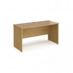 Maestro 25 straight desk 1400mm x 600mm - oak top with panel end leg MP614O