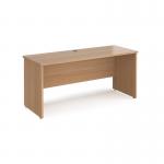 Maestro 25 straight desk 1600mm x 600mm - beech top with panel end leg MP616B