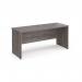 Maestro 25 straight desk 1600mm x 600mm - grey oak top with panel end leg MP616GO