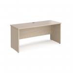 Maestro 25 straight desk 1600mm x 600mm - maple top with panel end leg