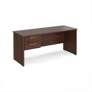 Maestro 25 straight desk 1600mm x 600mm with 2 drawer pedestal -