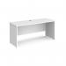 Maestro 25 straight desk 1600mm x 600mm - white top with panel end leg MP616WH