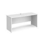 Maestro 25 straight desk 1600mm x 600mm - white top with panel end leg